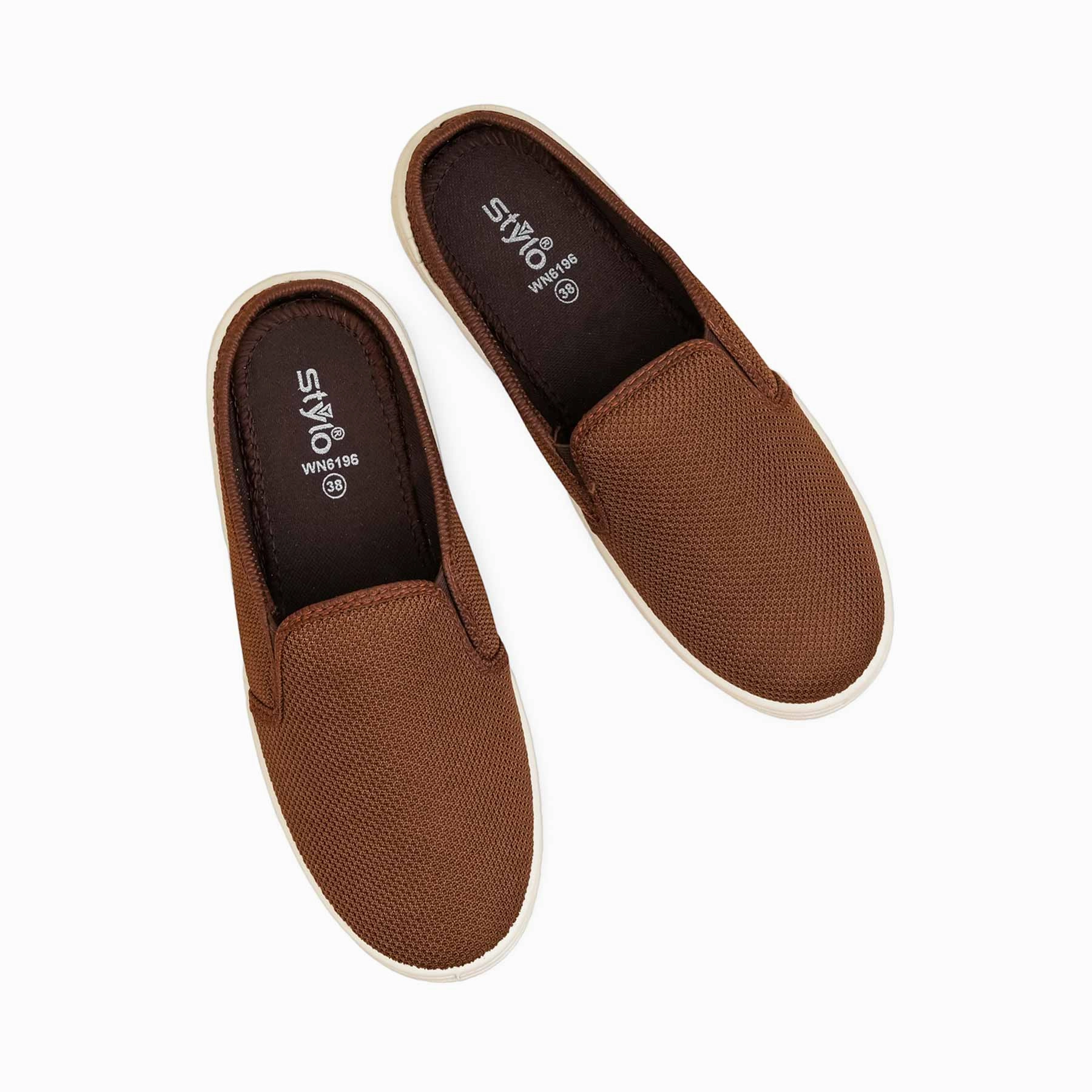 Brown Sneaker For Ladies WN6196