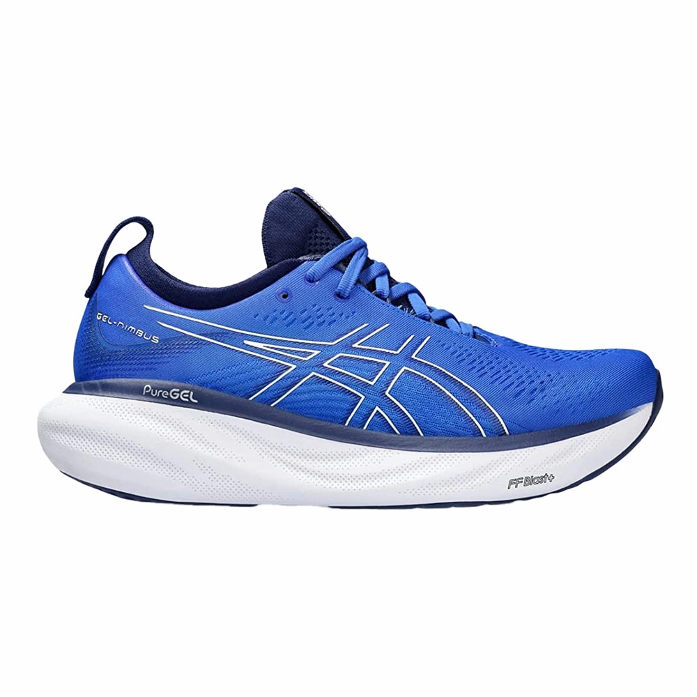 Asic Legends Wrestling Shoes Men's Asics Gel-Nimbus 25, Illusion Blue/Pure Silver, 8 D Medium