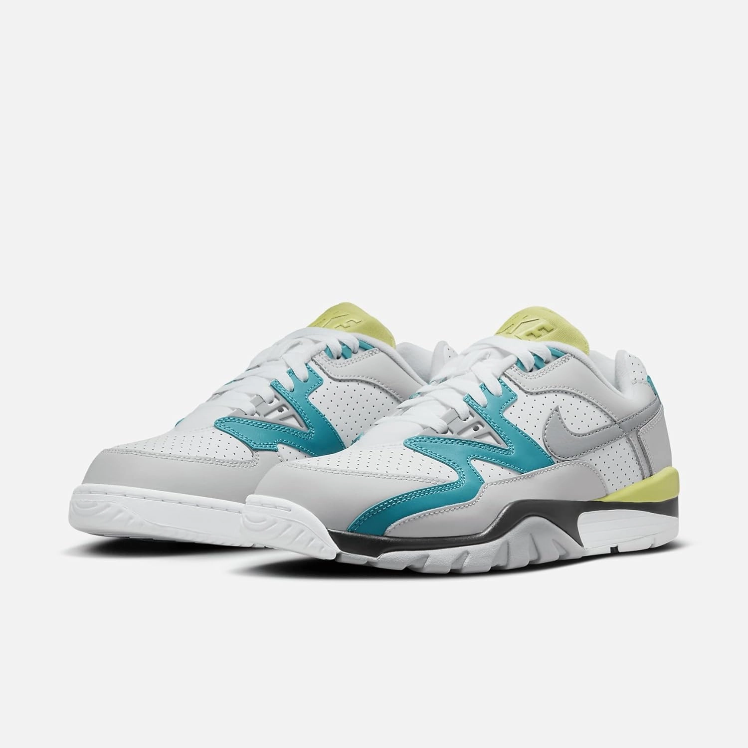 Nike Air Cross Trainer 3 Low Men's Shoes (FQ8829-100, White/Neutral Grey/Teal Nebula/Cement Grey) Sacai Nike Shoes