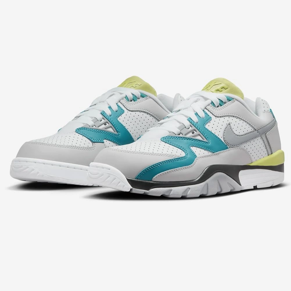 Nike Air Cross Trainer 3 Low Men's Shoes (FQ8829-100, White/Neutral Grey/Teal Nebula/Cement Grey) Nike Shoes With Strap