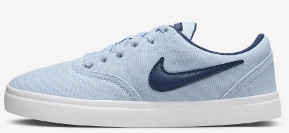 Childrens Nike Shoes Nike SB - Kids Check Canvas GS Shoes | Light Blue Navy