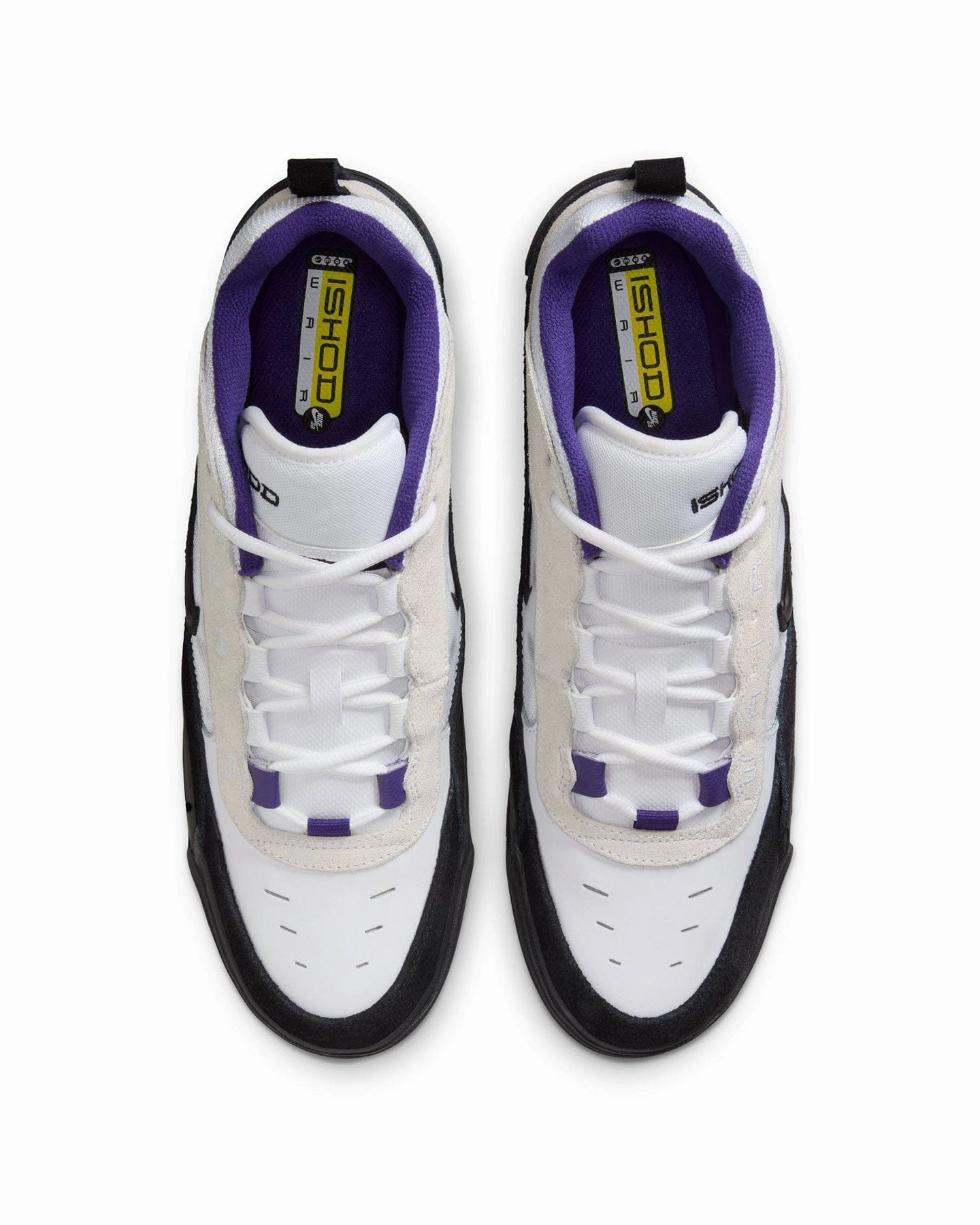 Nike Flyknit Trainer Shoes Nike SB Air Max Ishod - White / Black - Court Purple