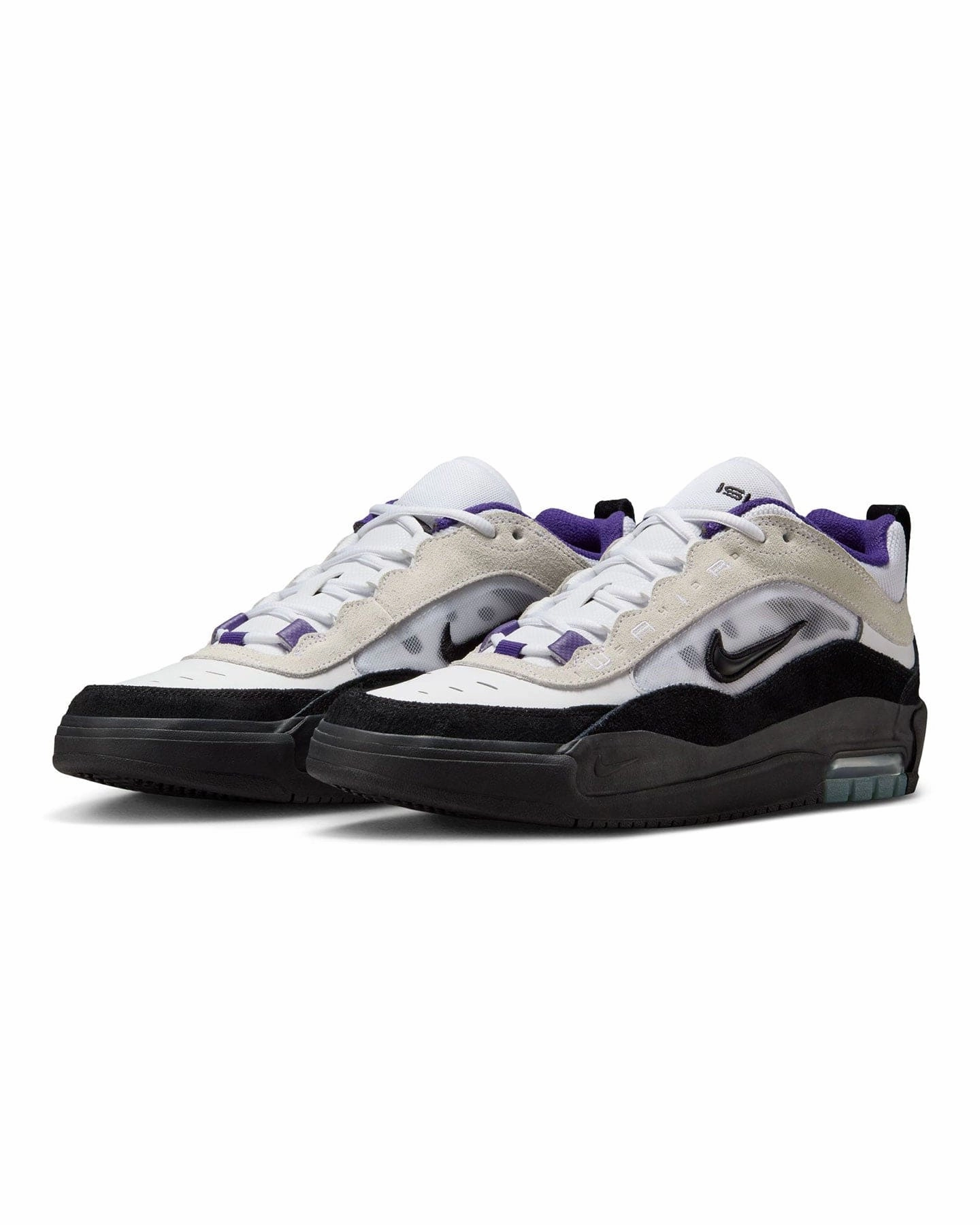 Virginia Tech Nike Shoes Nike SB Air Max Ishod - White / Black - Court Purple