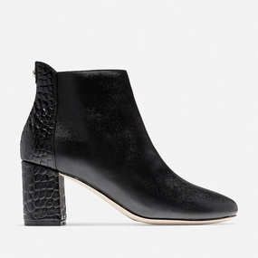 Boots Of Speed 5e Cole Haan Nella Bootie (65mm) Black Leather/Box Leather