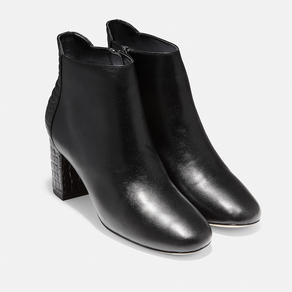 Cowgirl Boots Near Me Cole Haan Nella Bootie (65mm) Black Leather/Box Leather
