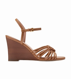 Cole Haan Women's Jitney Knot Wedge Sandals Gladiator Heeled Sandals