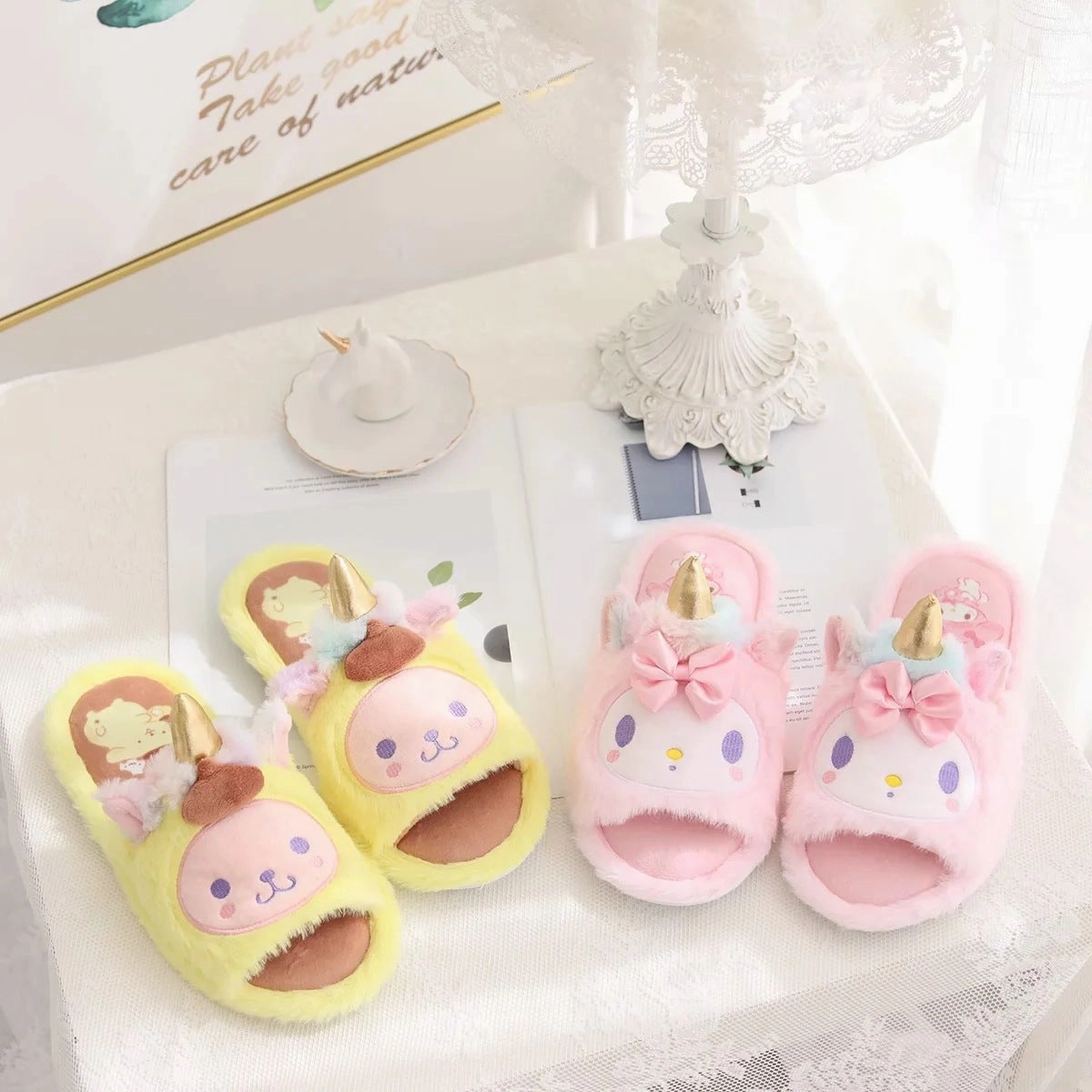 Abeo Slippers Kawaii Unicorn Slippers
