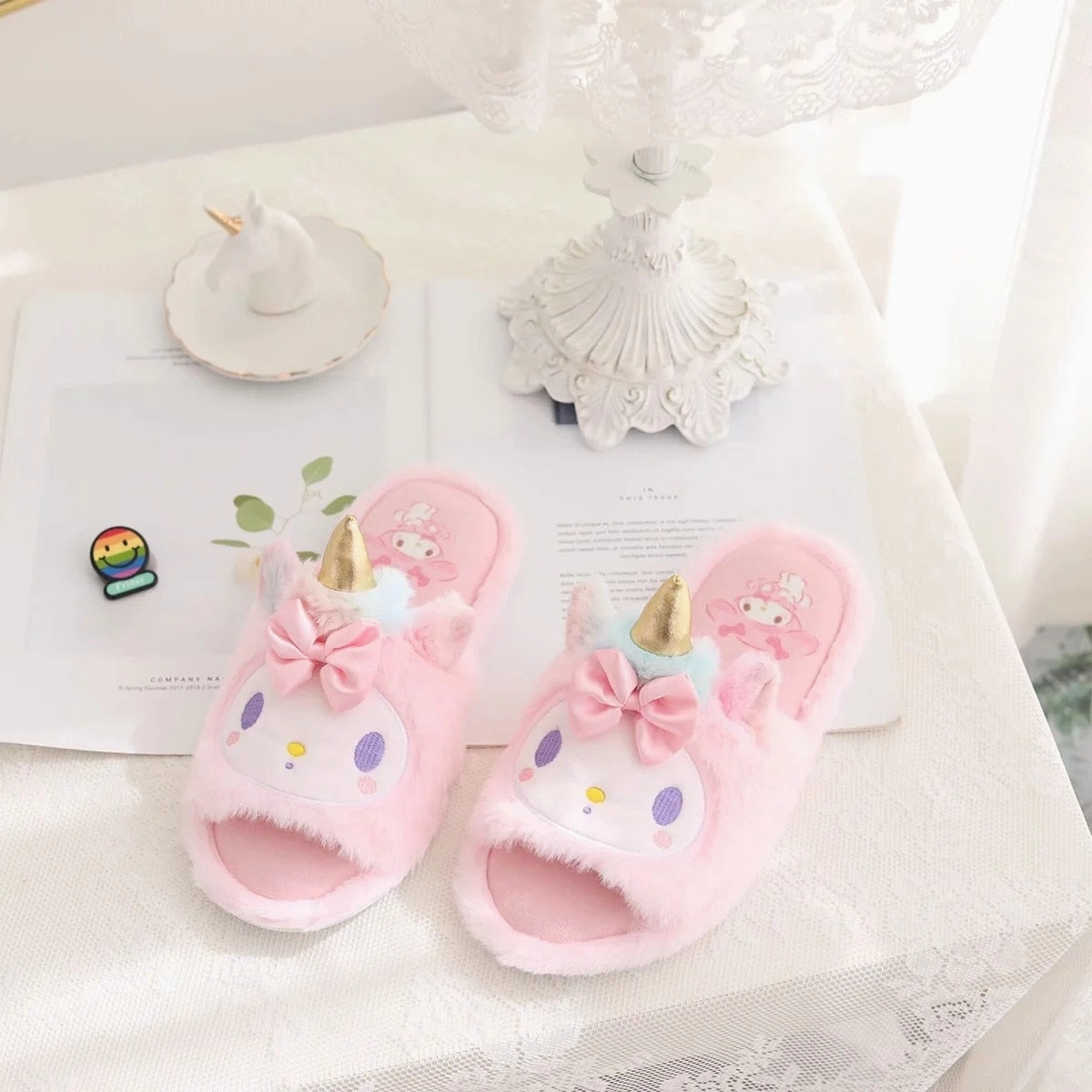Kawaii Unicorn Slippers Style Slippers
