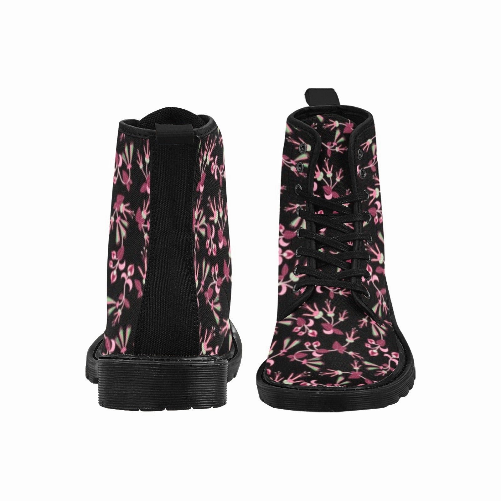 Tractor Supply Snow Boots Floral Green Black Boots for Women (Black)
