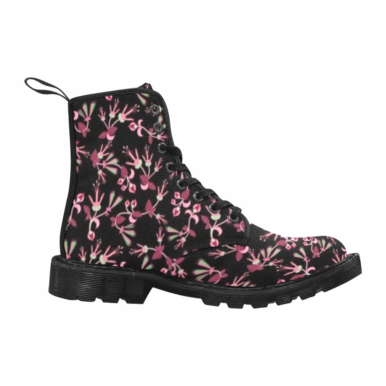 Floral Green Black Boots for Women (Black) Good Winter Boots