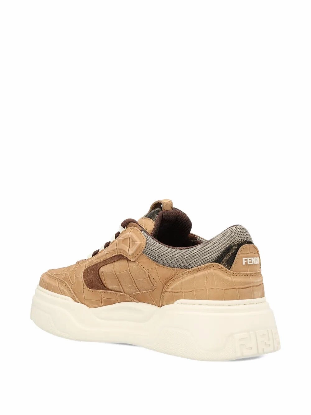 Metcon Sneakers FENDI Crocodile-Print Leather Force Sneakers for Men