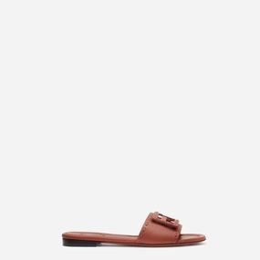 FENDI Leather Baguette Slippers - Sunshine Flat Martellato Native Slippers