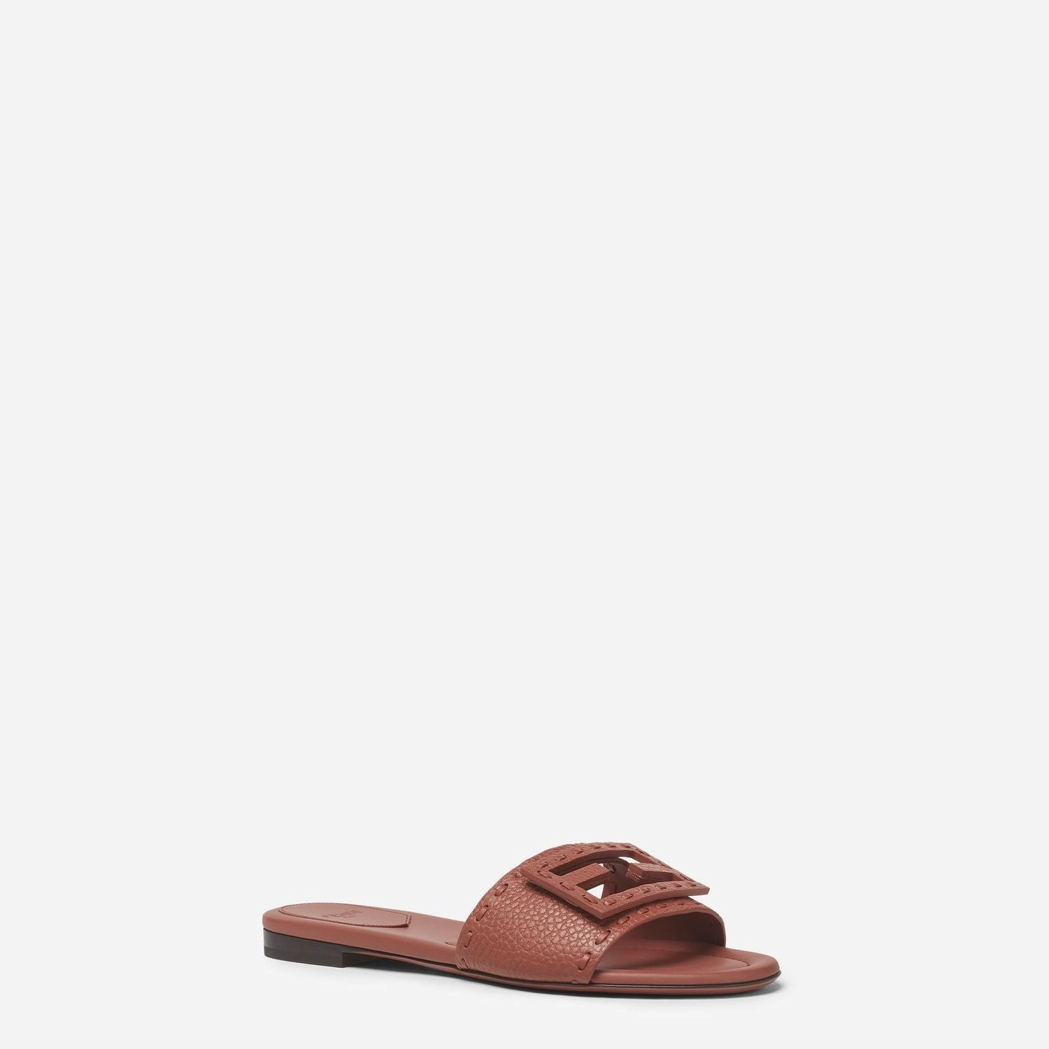 FENDI Leather Baguette Slippers - Sunshine Flat Martellato Minitonka Slippers