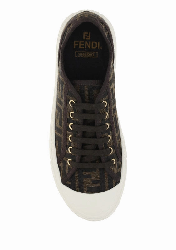 Fendi Men Monochrome Sneakers Flat Shoes For Workout