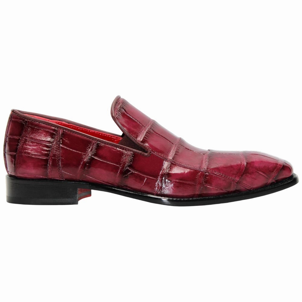 Rent Hiking Boots Reykjavik Fennix of Italy Genuine Alligator Skin DUSTIN Burgundy Loafers (USA Men Size)