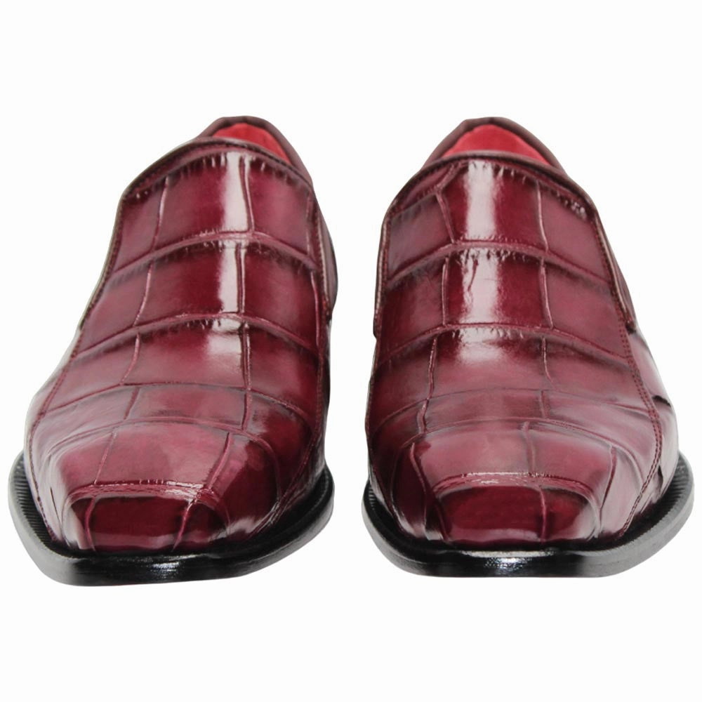 Fennix of Italy Genuine Alligator Skin DUSTIN Burgundy Loafers (USA Men Size) Alpine Design Hiking Boots