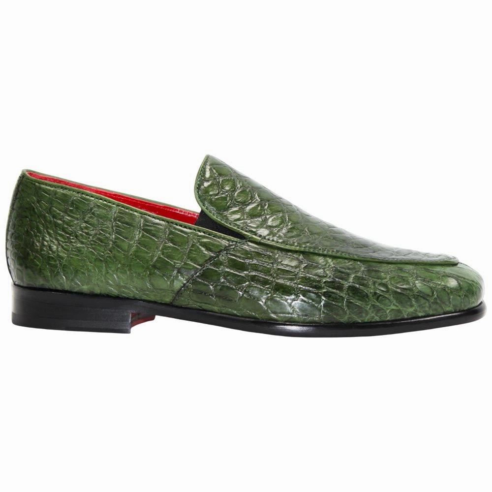 Fennix of Italy Genuine Alligator Skin EASTON Green Trendy Loafers (US Men Size) Lems Boulder Boot Hiking
