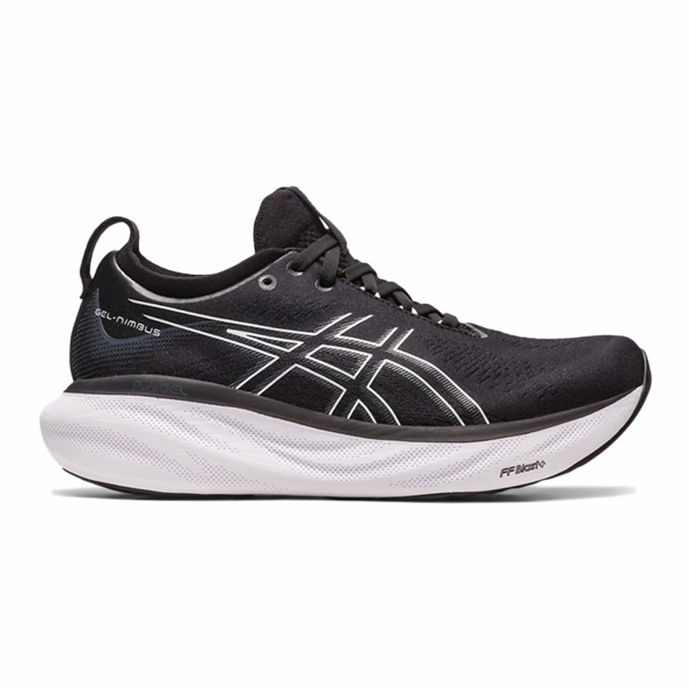 Women's Asics Gel-Nimbus 25, Black/Pure Silver, 11.5 D Wide Asics New Shoes