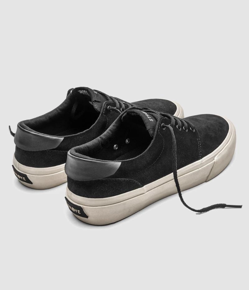 Straye Footwear Fairfax Skate Shoes Black/Bone Suede Best Skate Shoes For Impact