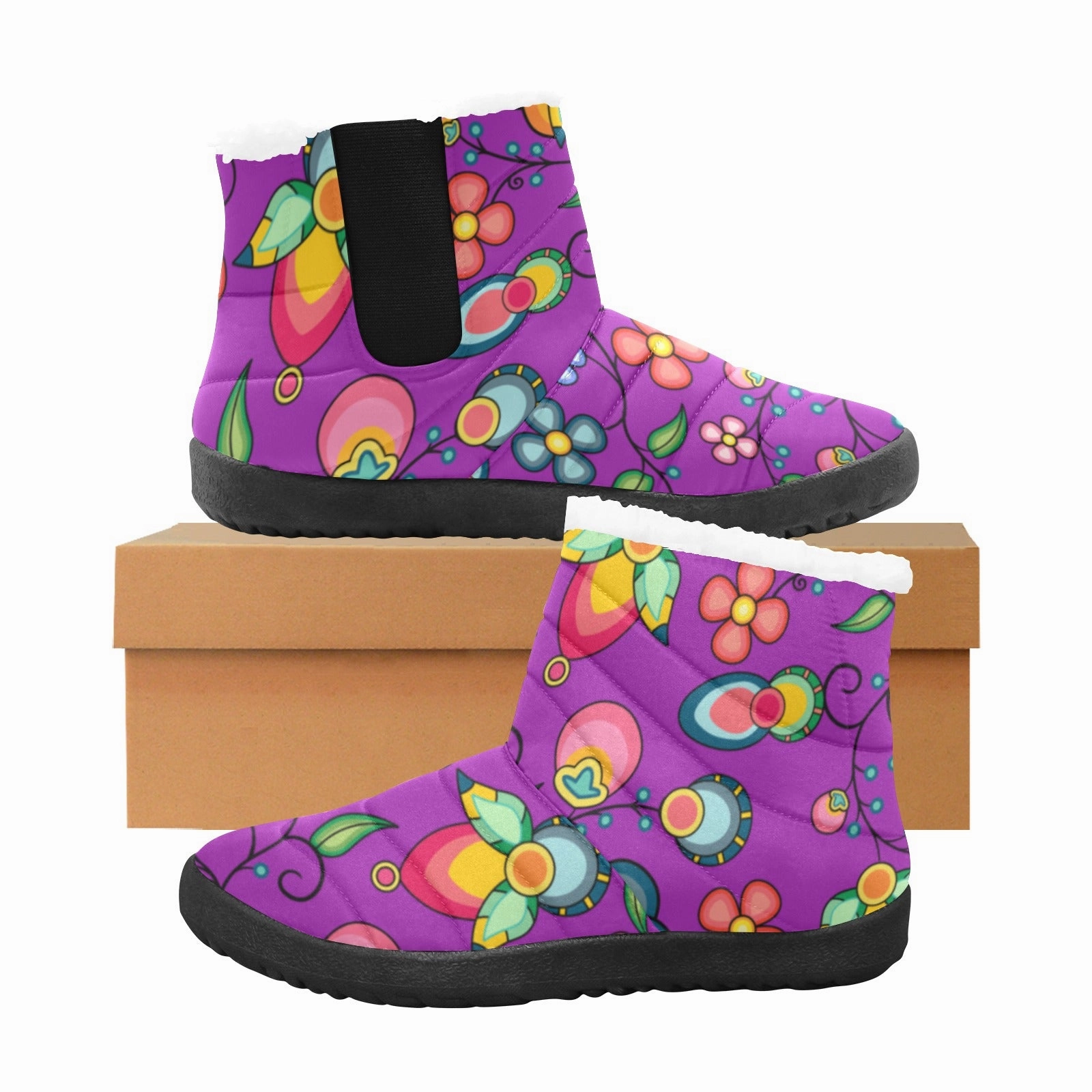 Profile Climbing Shoes Shallow Heel Floral Bounty Purple Men's Padded Winter Boot