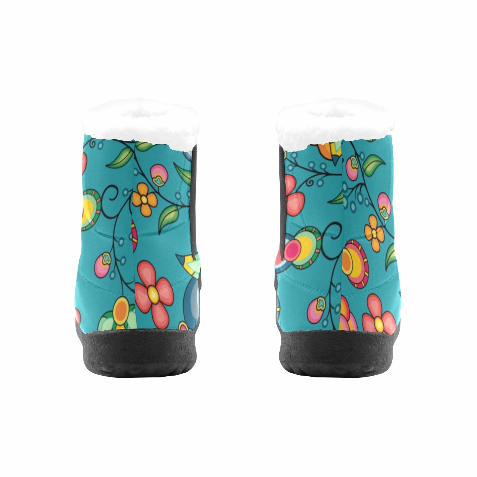 Floral Bounty Teal Men's Padded Winter Boot Best Ll Bean Hiking Boots