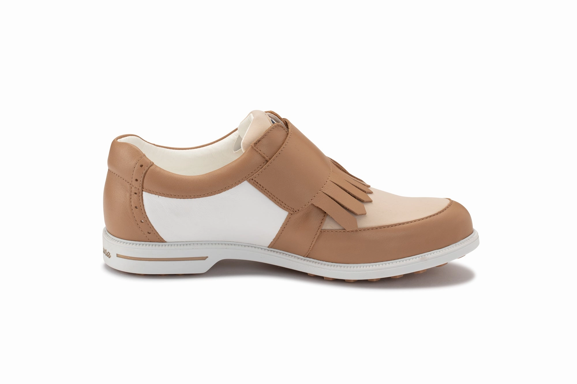 Florida 03   White|Beige   Women's Golf Shoes FL003 02 Jordan Slip On Golf