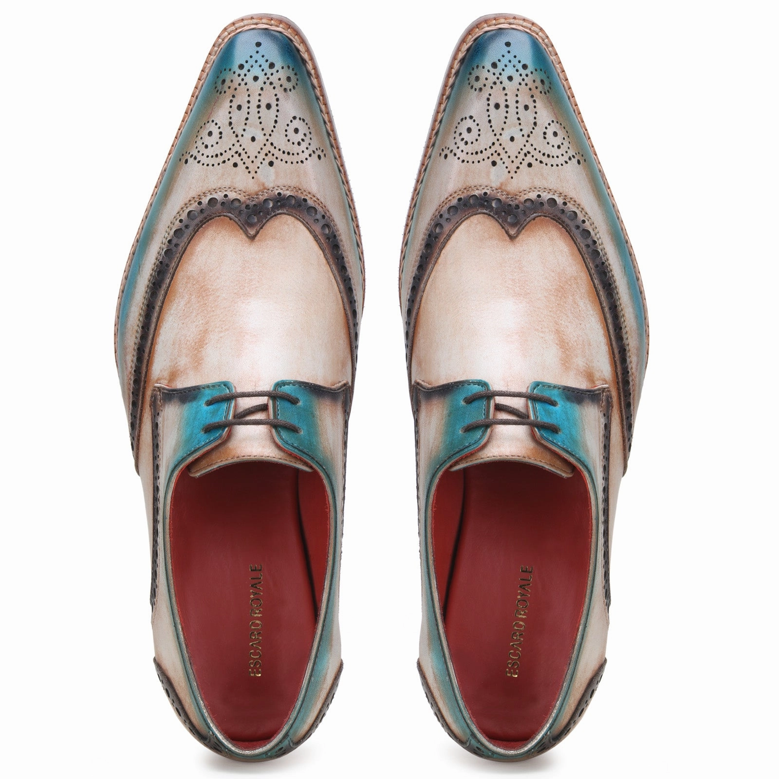 Escaro Royale Handmade Premium Derby Shoes (Gilardo, Grey)