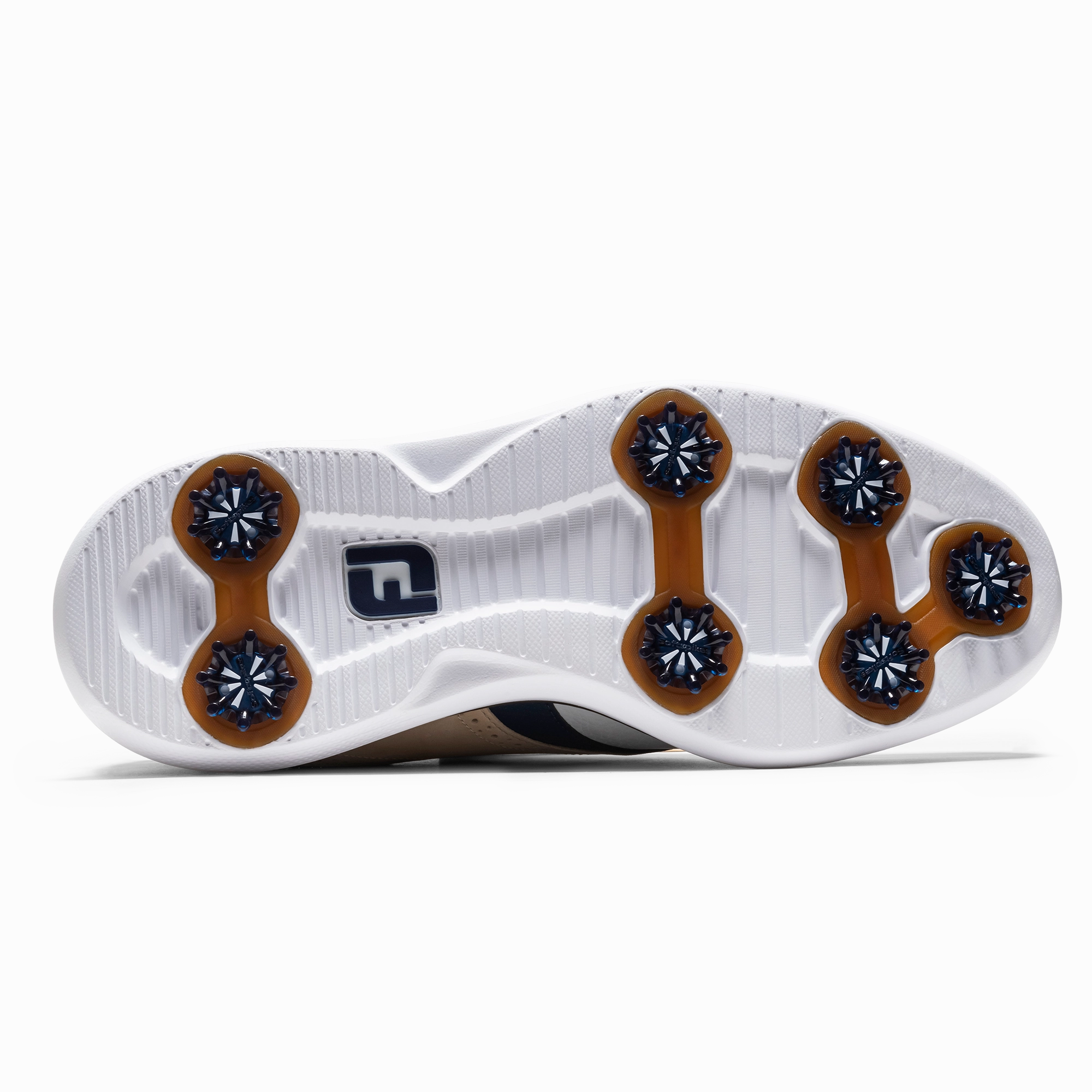 Nunn Bush Shoes FootJoy Men`s 2025 Traditions Golf Shoes - White/Tan/Navy