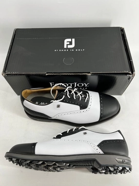 Footjoy Myjoys Premiere Series Tarlow Spikeless Golf Shoes White Black 11/10.5 M Golf Shoes Near Me