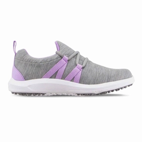 FootJoy Womens Leisure Slip Previous Season - GREY/ORCHID Flex Golf