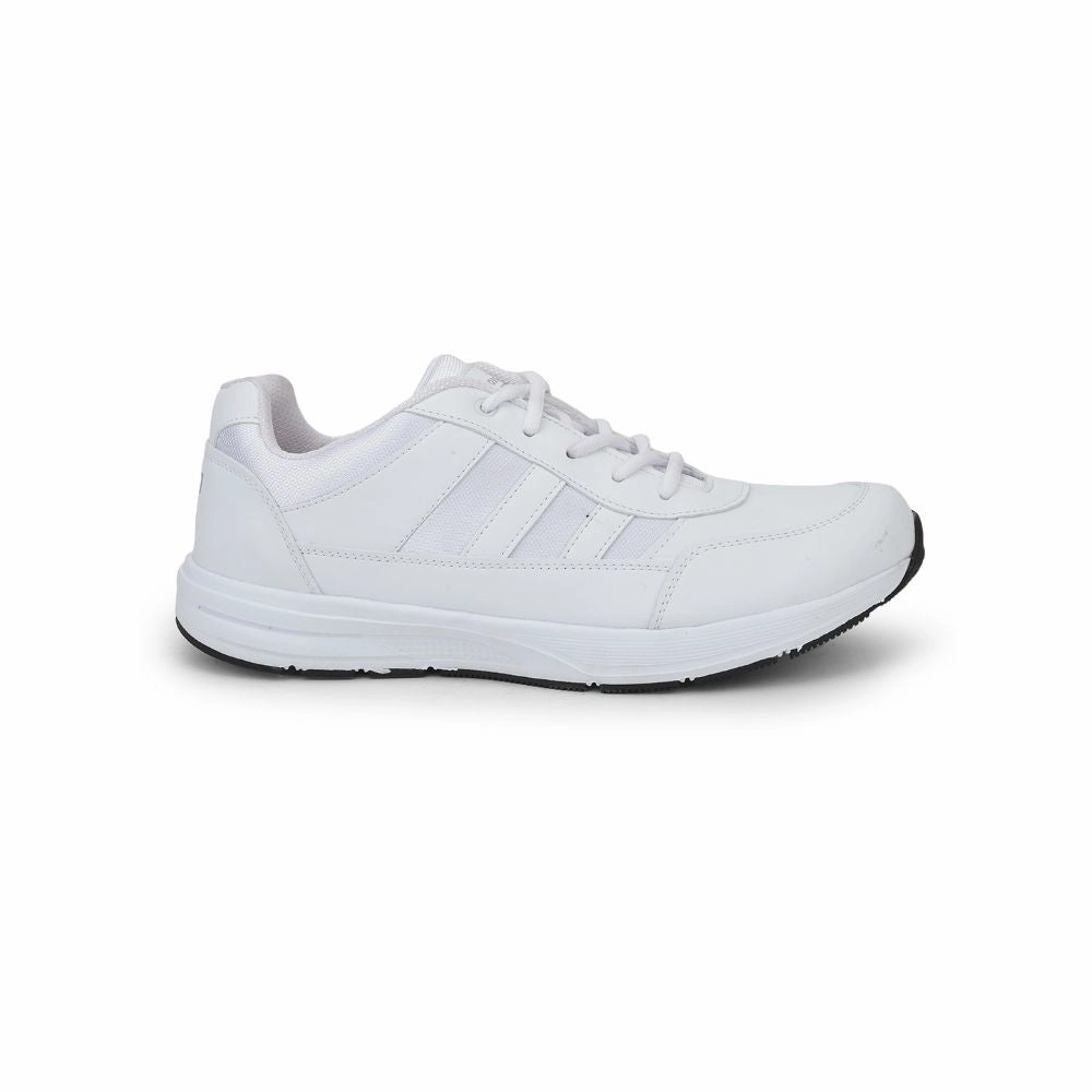 Force 10 Casual Lacing Shoes For Men (White) LB46-EL By Liberty Zero Drop Shoes Casual