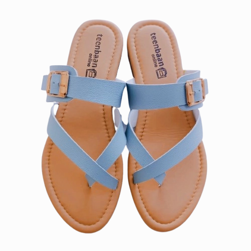 Memory Foam Slides Formal Buckle Slipper