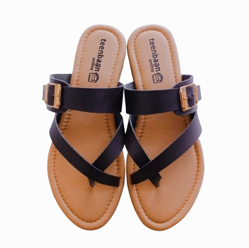 Tired Old Person In Slippers Formal Buckle Slipper