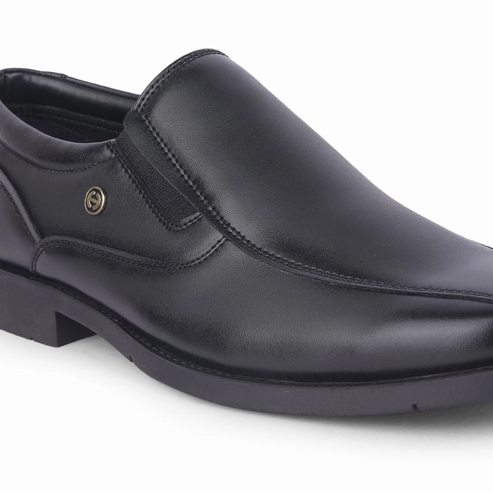 Fortune By Liberty Mens ECO-4E Black Casual Non Lacing Shoes Shining Casual Shoes