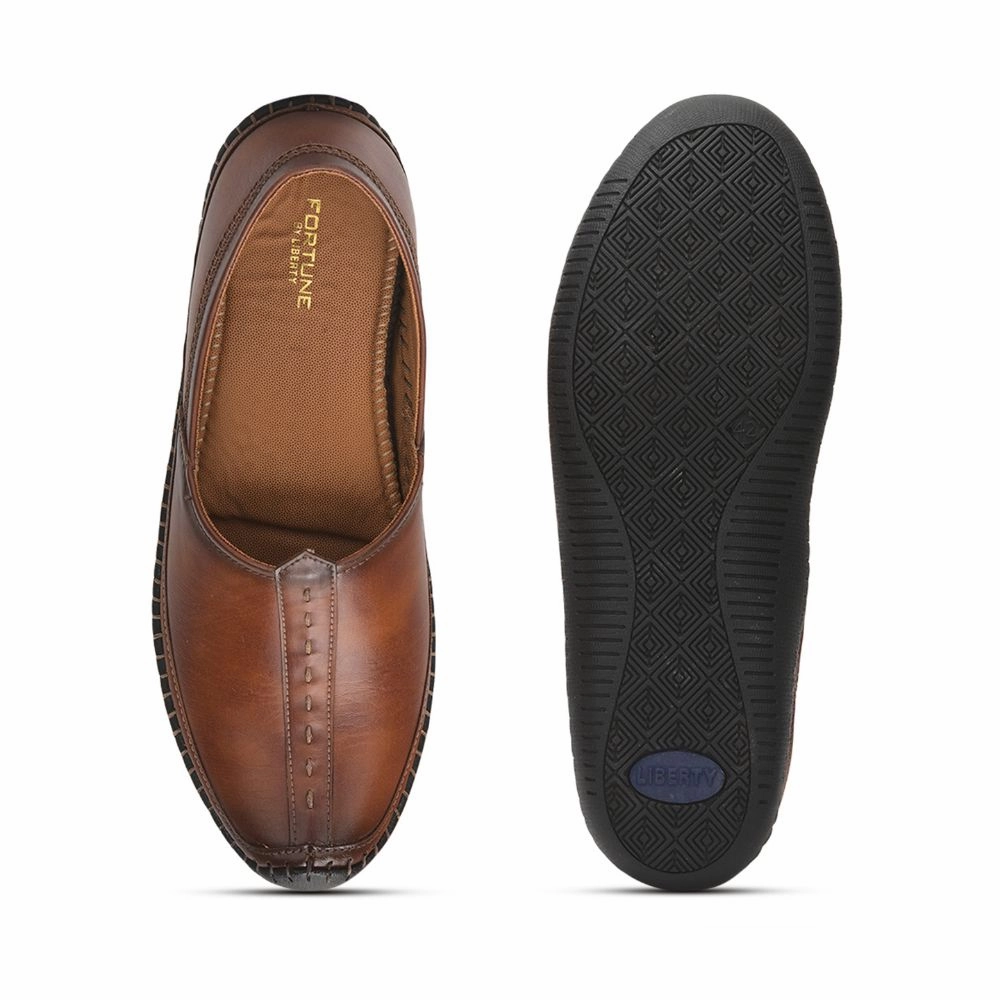 Fortune Tan Casual Mojari For Men BRL-25 By Liberty Sportstyle Casual Shoes