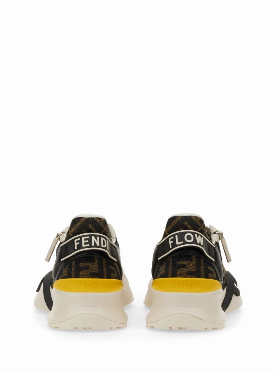 FENDI Multicolor Leather and Fabric Flow Sneakers for Men Macys Sneakers Sale