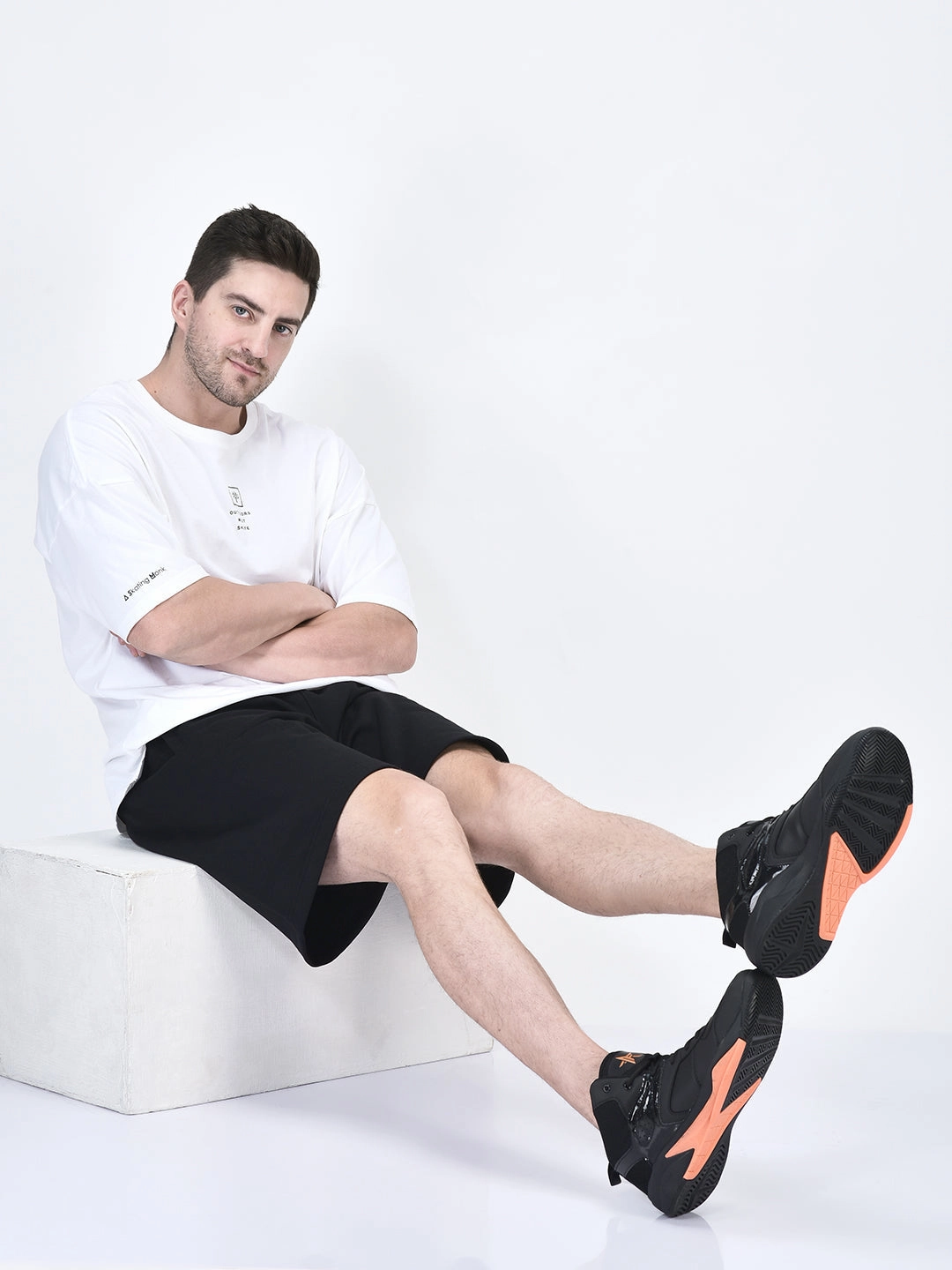 Vince Warren Sneakers Men High Top Colorblocked Chunky Classic Lace-Up Sneakers|Breathable Basketball Shoes with Memory Cushion|Anti Skid Comfort Grip Sole