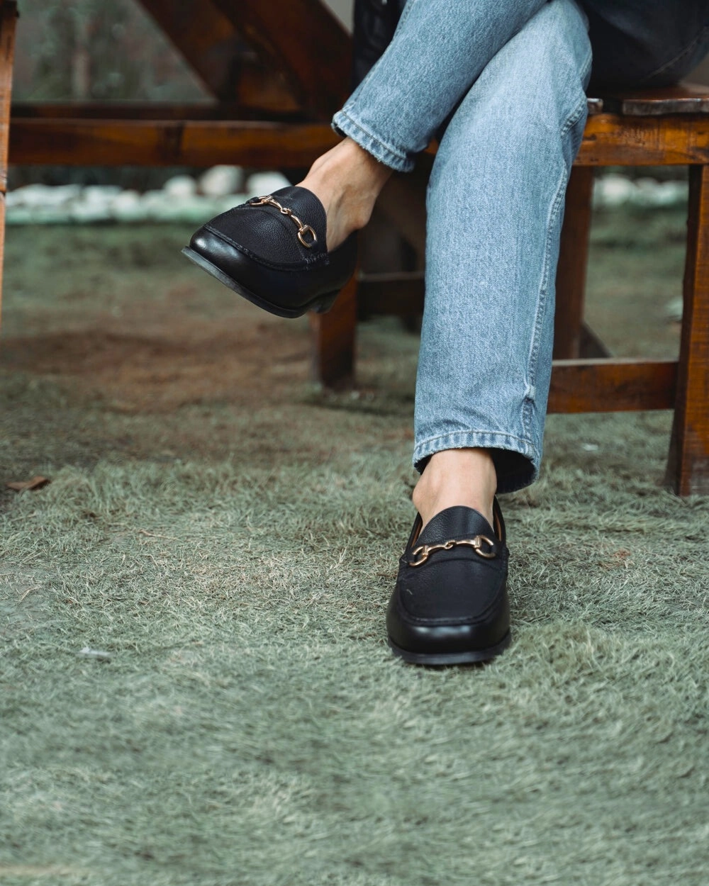 Best Way To Lace Hiking Shoes Men Black Pebble Grain Horsebit Driver Loafers