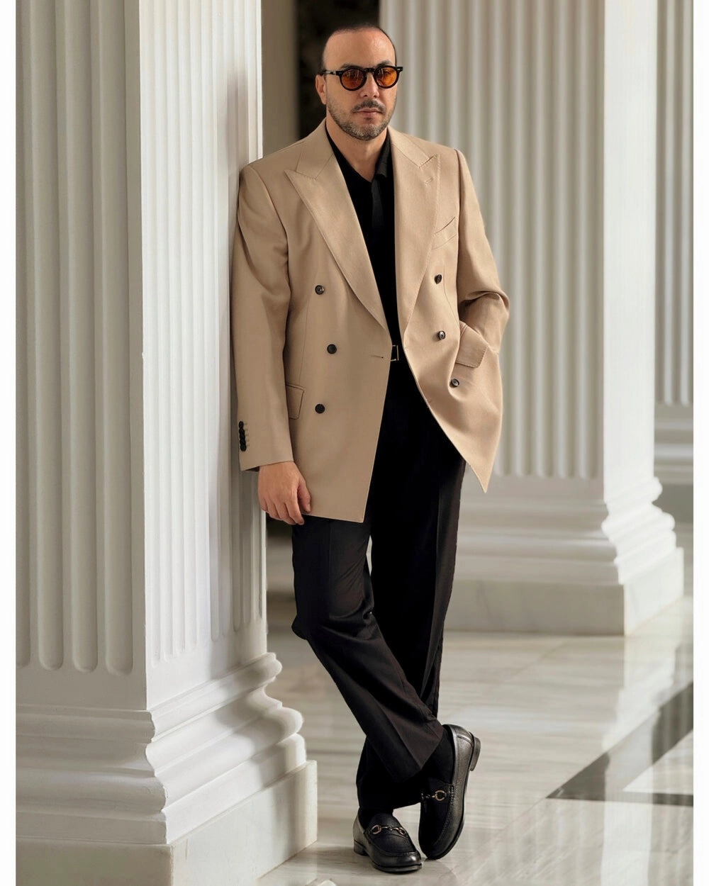 Men Black Pebble Grain Horsebit Driver Loafers Hiking Shoes Vegan