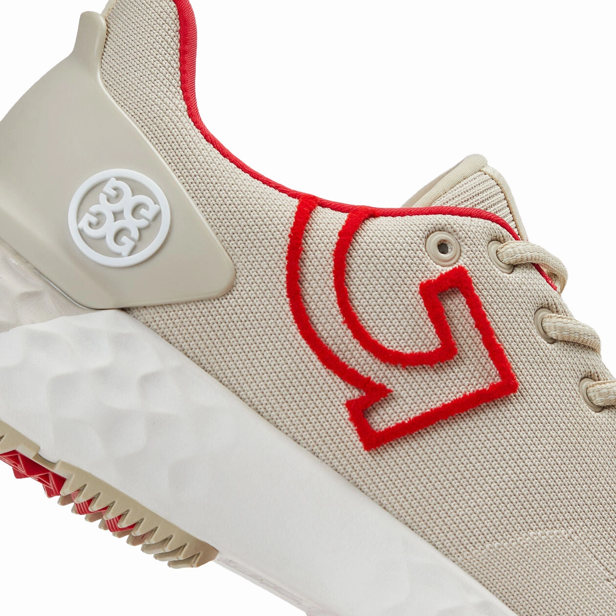 For Stability Golf G/Fore Women's MG4  Embroidered Knit Golf Shoes - Stone