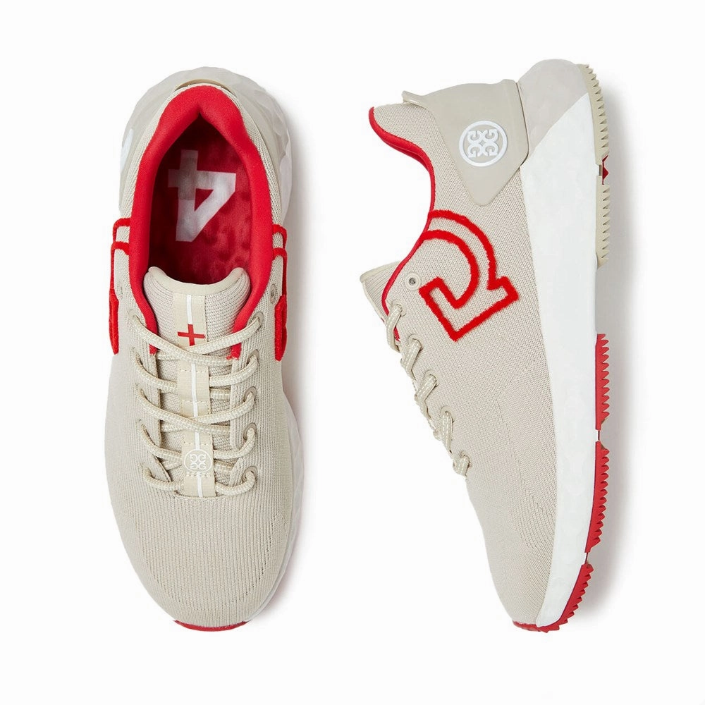 G/Fore Women's MG4  Embroidered Knit Golf Shoes - Stone Golf Wide Shoes