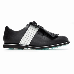 Spikes Golf G/Fore Women's Perforated Kiltie Golf Shoes - Onyx