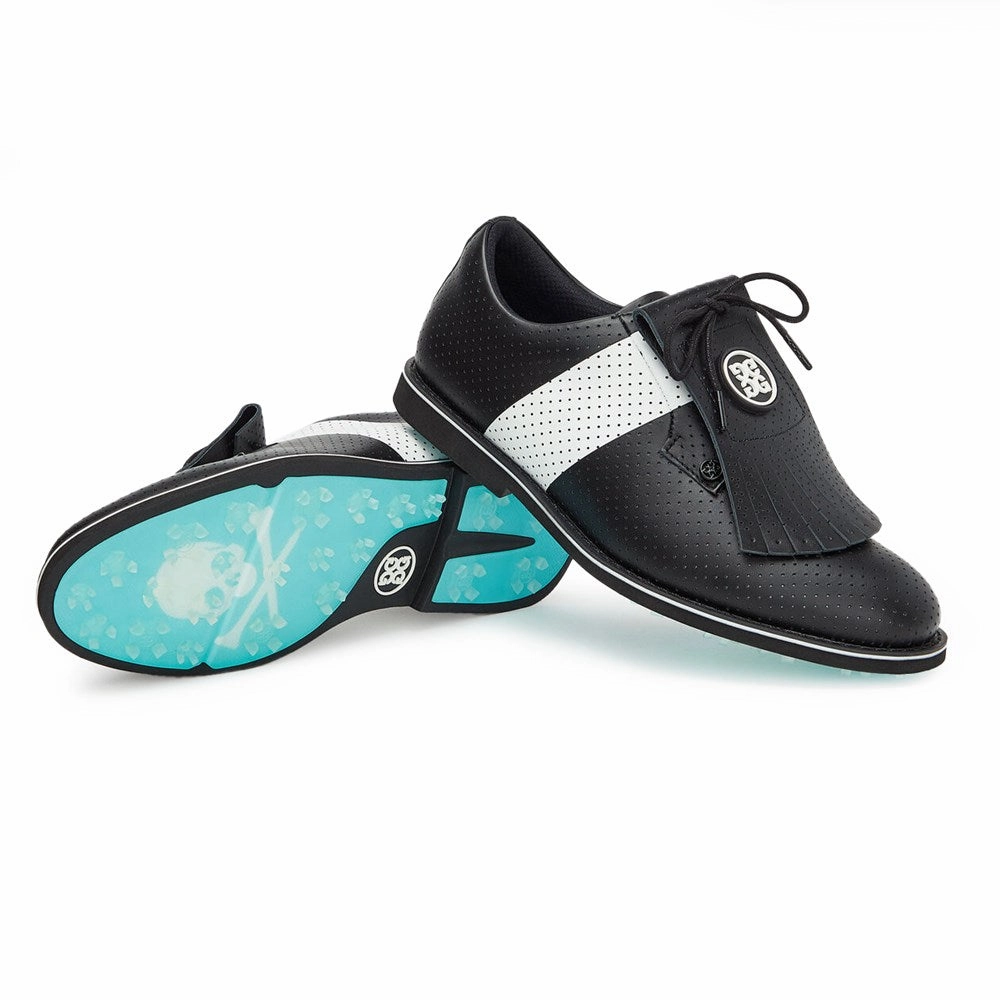 On Sale Spikeless Waterproof Golf G/Fore Women's Perforated Kiltie Golf Shoes - Onyx