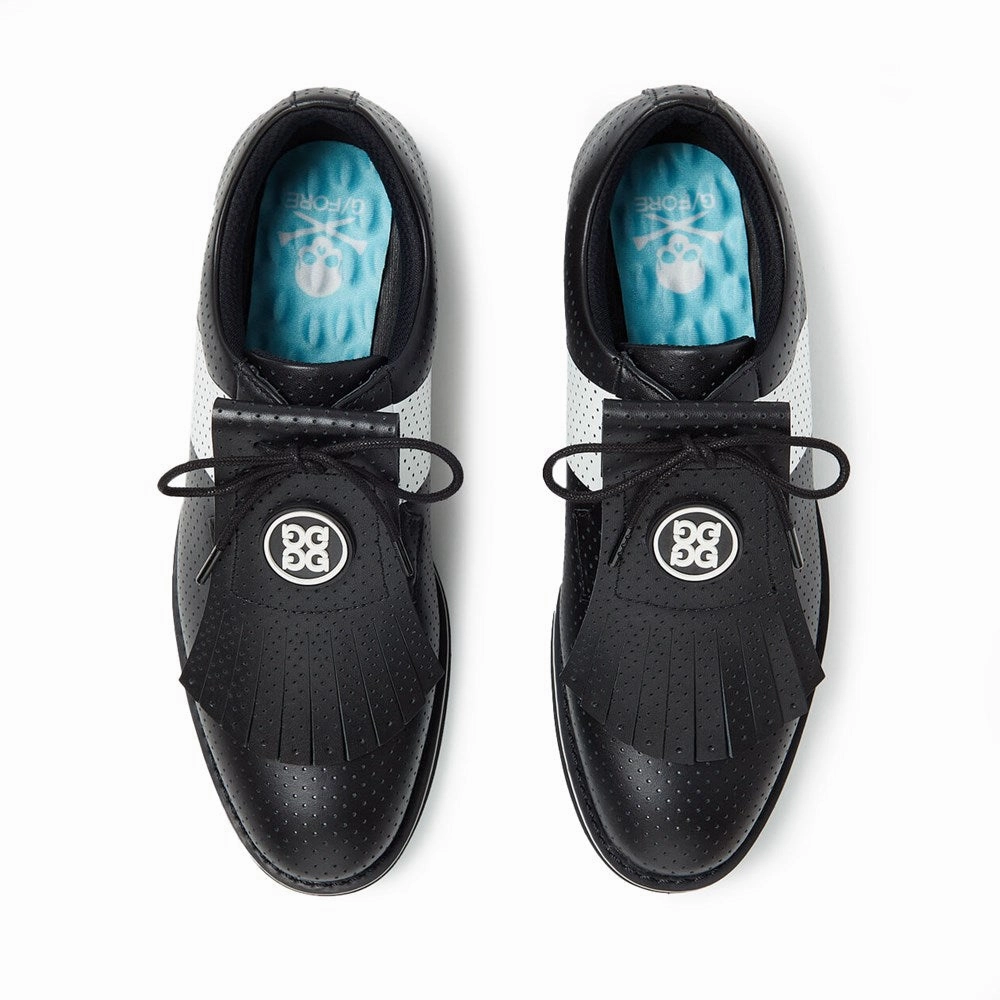 G/Fore Women's Perforated Kiltie Golf Shoes - Onyx Good Spikeless Golf