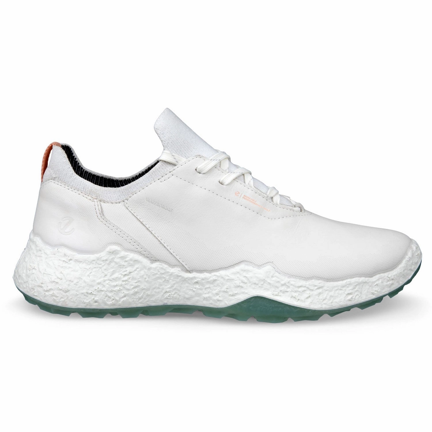 Golf Shoes For Stability ECCO Golf Ladies Biom H5 Golf Shoes - White/Sedum Green