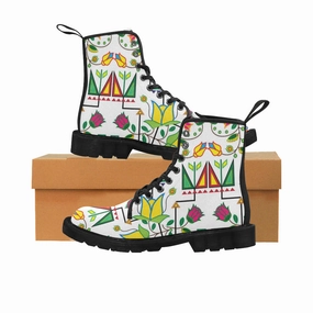 Geometric Floral Summer-White Boots for Women (Black) Alpinestar Moto Boots