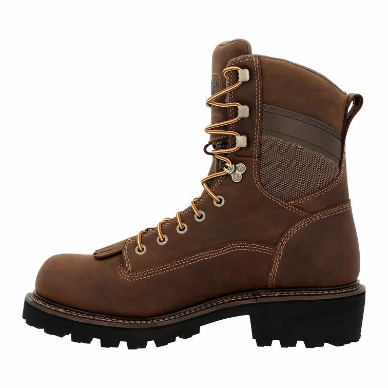 Georgia Boot Core 37 9" Scalloped Heel Waterproof Logger Work Boot GB00717 Lt1 Golf Shoes