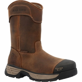 Georgia Boot DuraBlend Edge Waterproof Alloy Toe Pull-on Work Boot GB00664 Plae shoes waterproof