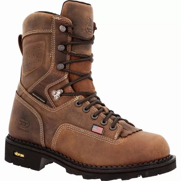 Textile Shoes Waterproof Georgia Boot Men's Made in USA Logger Waterproof Work Boot GB00538