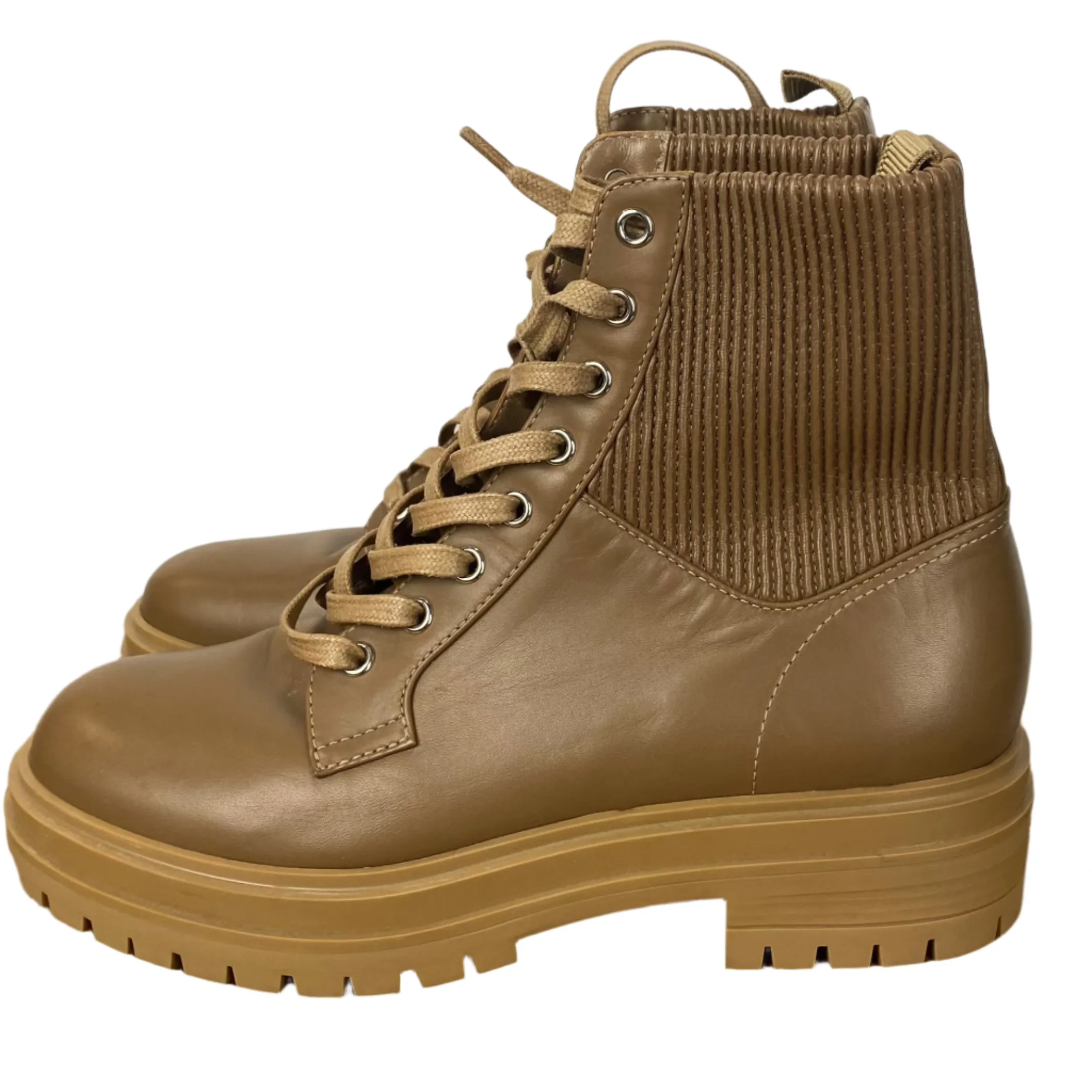 Pointed Toe Combat Boots Gianvito Rossi Brand New 845 Caramel Leather Combat Boots 38